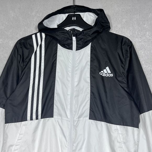 Adidas Axis Windbreaker Jacket Men’s Sz Small Full Zip Hooded FT2716 Color-block - Picture 2 of 16